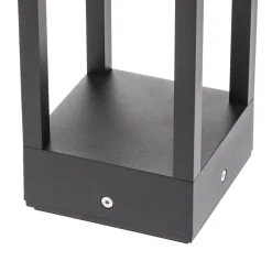 Lucande Carlota LED-vejlampe, antracit, 65 cm, metal