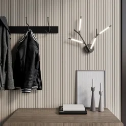 Lucande Cuerno LED-væglampe i sort-hvid