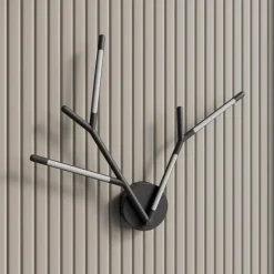 Lucande Cuerno LED-væglampe i sort-hvid