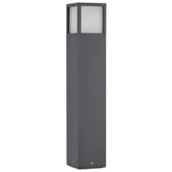 Lucande Dewari vejlampe, E27, 65 cm, mørkegrå, IP54