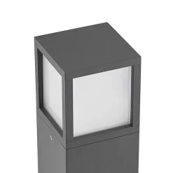 Lucande Dewari vejlampe, E27, 65 cm, mørkegrå, IP54