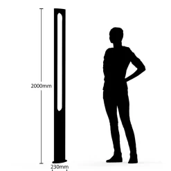 Lucande Dovino LED-lygtepæl, 200 cm