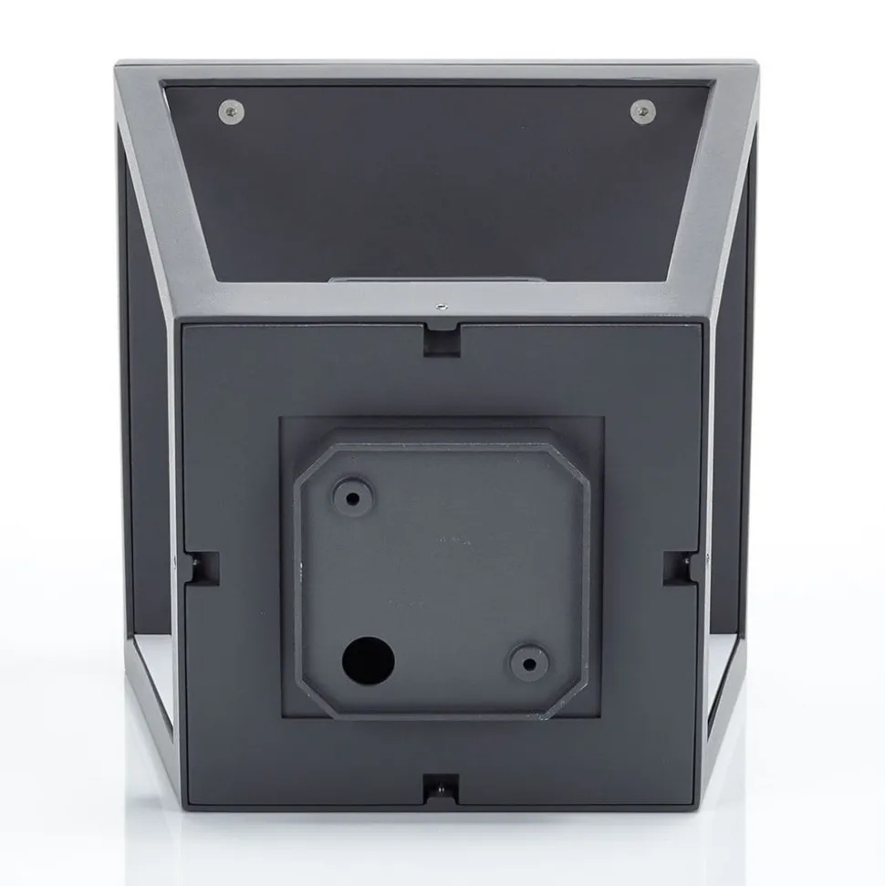 Lucande Dunia sokkellampe, antracit, metal, 24 cm, IP54