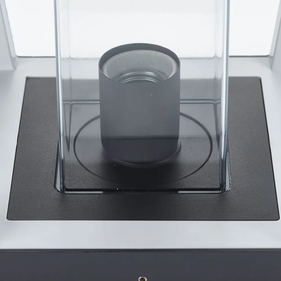 Lucande Dunia sokkellampe, antracit, metal, 24 cm, IP54