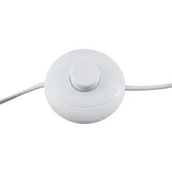 Lucande Ellorin gulvlampe, hvid, træ, Ø 47,5 cm, E27