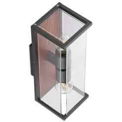 Lucande Elwin væglampe, kantet, 2 lyskilder