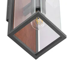 Lucande Elwin væglampe, kantet, 2 lyskilder