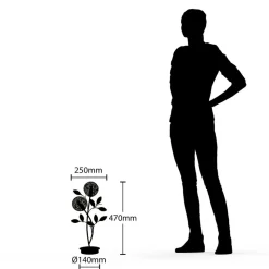 Lucande Evory bordlampe, 48 cm, 2 lyskilder, sort/guld, G9