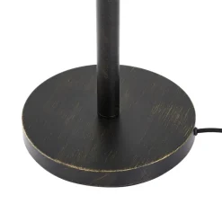 Lucande Evory gulvlampe, 160 cm, 3 lyskilder, sort/guld, G9