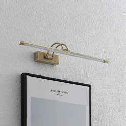 Lucande Felena LED-gallerilampe, antik messing