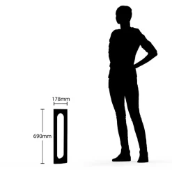 Lucande Fenti LED-gadelampe, 65 cm