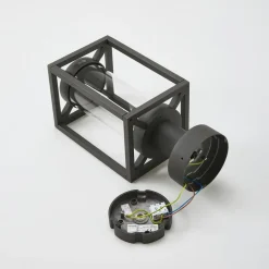 Lucande Ferda sokkellampe, 37 cm, antracit, IP44