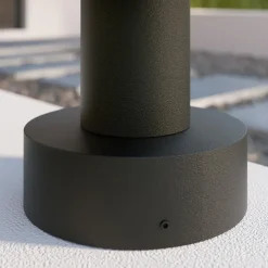 Lucande Ferda sokkellampe, 37 cm, antracit, IP44