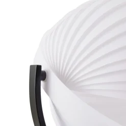 Lucande Helva gulvlampe, 150 cm, hvid/sort, drejelig