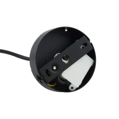 Lucande hængelampe Bidolo, sort, glas, Ø 15 cm, IP44