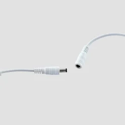 Lucande LED-bordlampe Edano, 60 cm, hvid, tekstil, dæmpbar