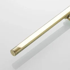 Lucande LED-gallerilampe Dimitrij, buet, messing, metal