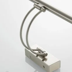 Lucande LED-gallerilampe Dimitrij, nikkel, metal, 54 cm