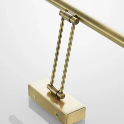 Lucande LED-gallerilampe Dimitrij, messing, metal, 54 cm