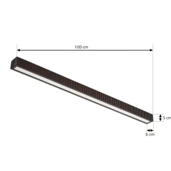 Lucande LED-loftlampe Emara, mørkt træ, eg, dæmpbar