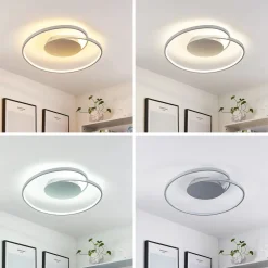 Lucande LED-loftlampe Enesa, 63 cm, CCT, fjernbetjening, dæmpbar