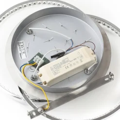 Lucande LED-loftlampe Keely, kromfarvet, krystal, 45 cm