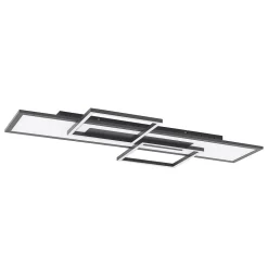 Lucande LED-loftlampe Narumi, CCT, 110 cm, sort, aluminium
