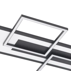 Lucande LED-loftlampe Narumi, CCT, 110 cm, sort, aluminium