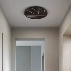 Lucande LED-loftlampe Orven, træ, Ø 50 cm, dæmpbar