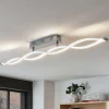 Lucande LED-loftlampe Roan, 115 cm, krom, stål
