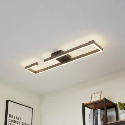 Lucande LED-loftlampe Yvor, 100 cm, sort, aluminium