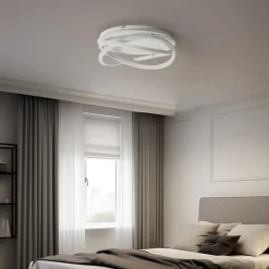 Lucande LED-loftslampe Aldric, hvid, aluminium, Ø 45 cm