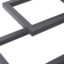 Lucande LED-loftslampe Tjado, 94 cm lang, sort, metal