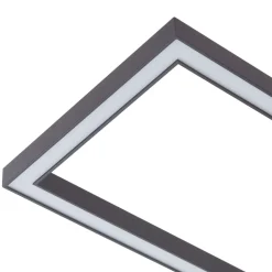 Lucande LED-loftslampe Tjado, 120 cm lang, sort, metal