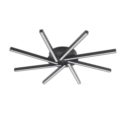 Lucande LED-loftslampe Tjado, Ø 70 cm, sort, metal