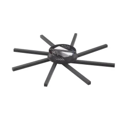 Lucande LED-loftslampe Tjado, Ø 70 cm, sort, metal