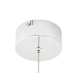 Lucande LED-pendellampe Hayley, Ø 9 cm, kromfarvet, glas