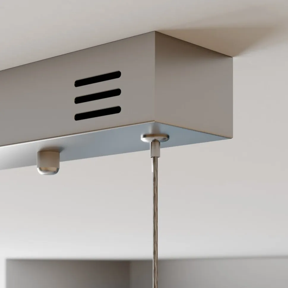 Lucande LED-pendellampe Lyani, 115 cm, 3 lyskilder, krom, dæmpbar