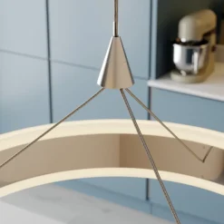 Lucande LED-pendellampe Lyani, 115 cm, 3 lyskilder, krom, dæmpbar