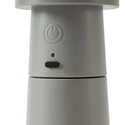 Lucande LED-saltbøsse Salt, lysegrå, batteri, IP44