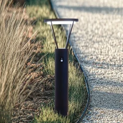 Lucande LED-solcellelampe Elario, 80 cm, CCT, sensor