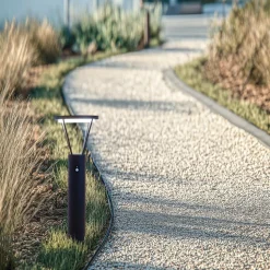 Lucande LED-solcellelampe Elario, 80 cm, CCT, sensor