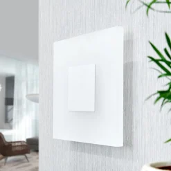 Lucande LED-væglampe Berlind, 26 cm, hvid, glas, metal