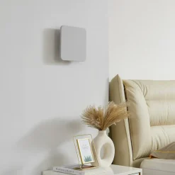 Lucande LED-væglampe Elrik, hvid, 22 cm høj, metal