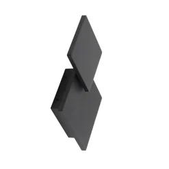 Lucande LED-væglampe Elrik, sort, 27 cm høj, metal