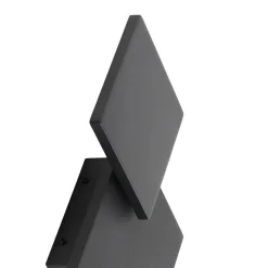 Lucande LED-væglampe Elrik, sort, 27 cm høj, metal