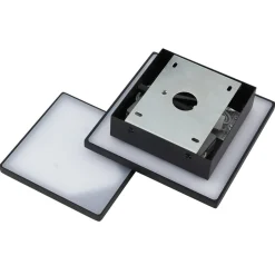 Lucande LED-væglampe Elrik, sort, 27 cm høj, metal