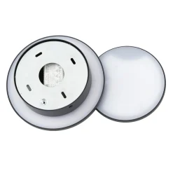 Lucande LED-væglampe Elrik, sort, 20 cm høj, metal