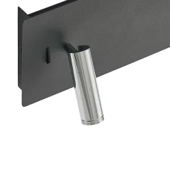 Lucande LED-væglampe Kimo, 32 cm, sort, aluminium, USB