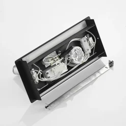 Lucande LED-væglampe Kimo, 32 cm, sort, aluminium, USB